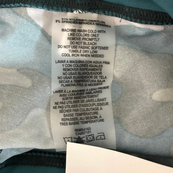 Calvin Klein Pants Women Small Green Pink Camo Crop Performance Gym Athleisure - Picture 7 of 7